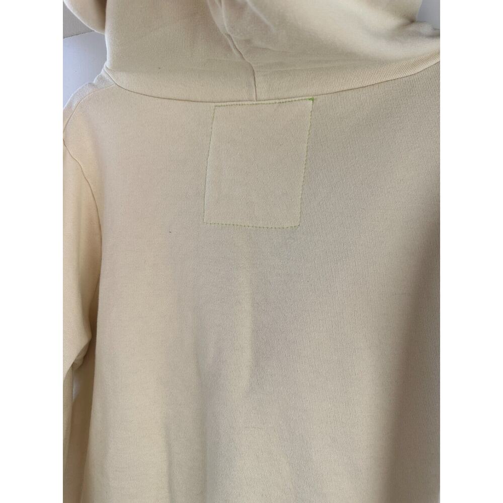 Aviator Nation Smiley Face Full Zip Hoodie Jacket Cream Long Sleeve Size Large - Picture 10 of 15